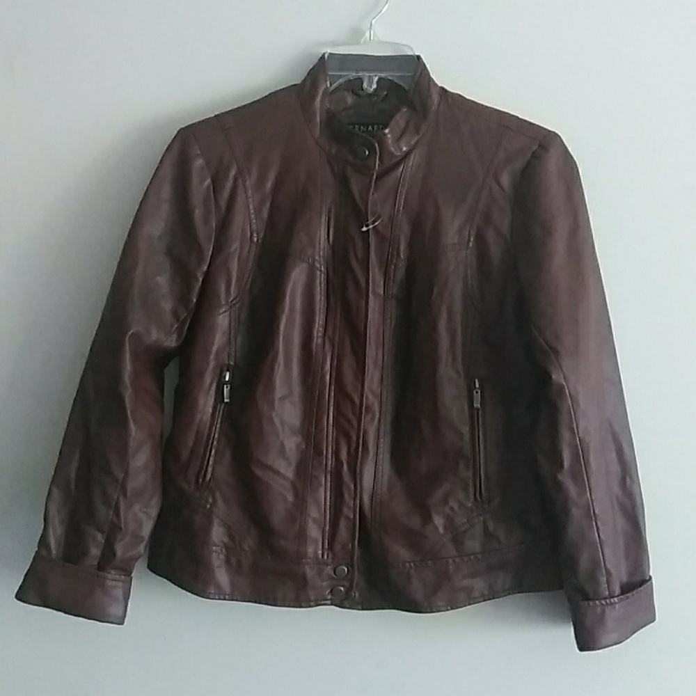 Bernardo Sz L Brown Motor Cycle Women's Jacket